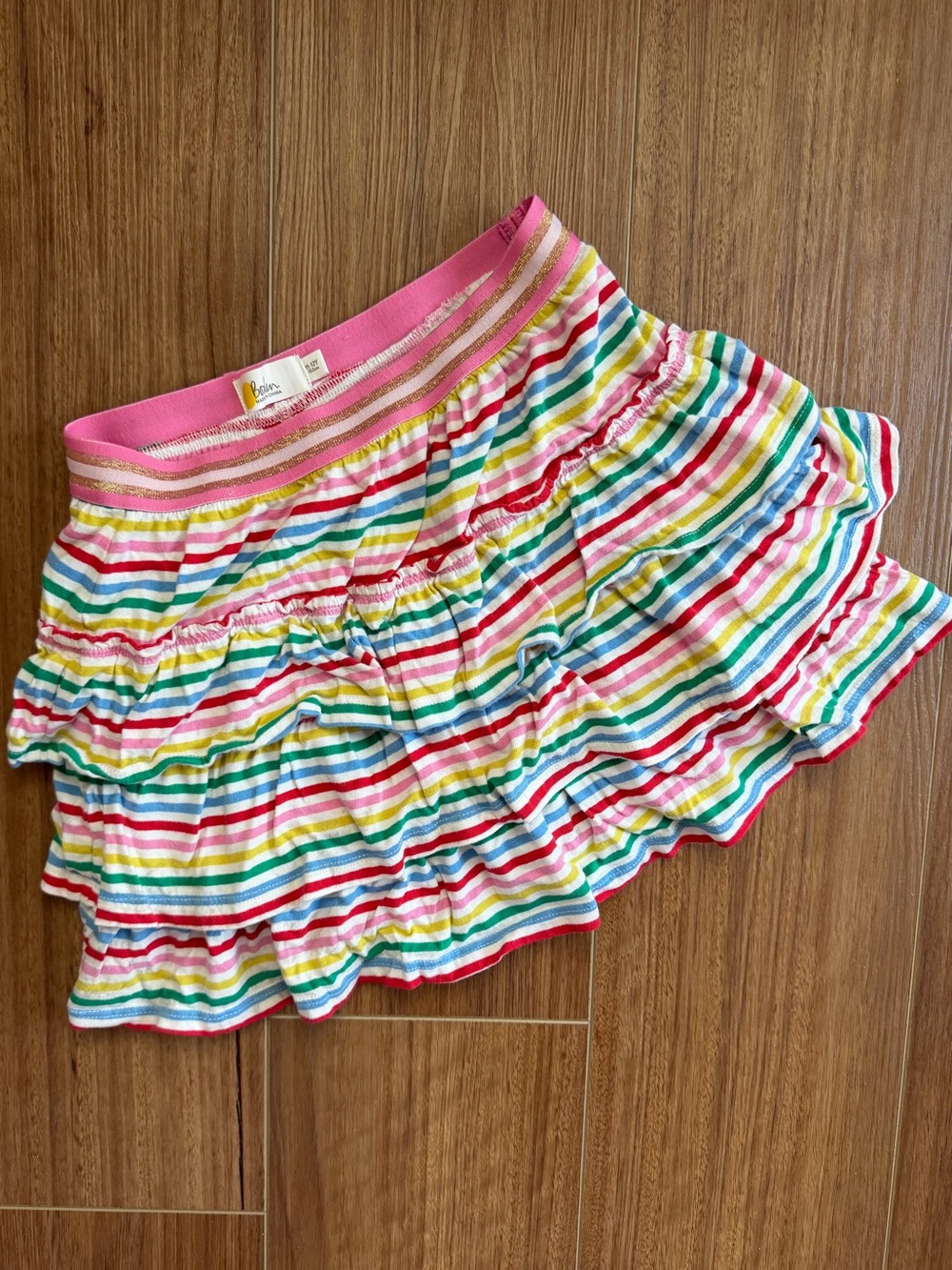 Mini Boden | Multicolor Stripe Tiered Skort